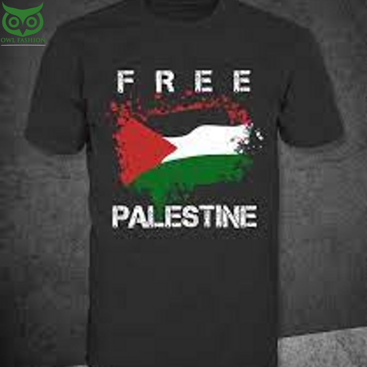 free palestine t shirt with grunge flag against israel 1 QAPSt.jpg