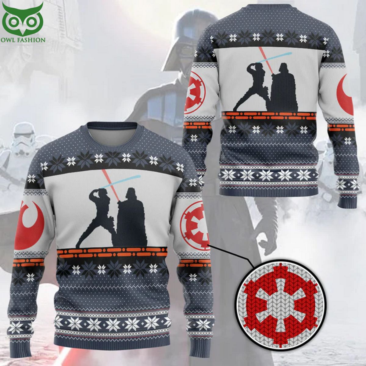 Gearhumans 3D Star Wars Darth Vader Christmas Ugly Sweater Out of the world