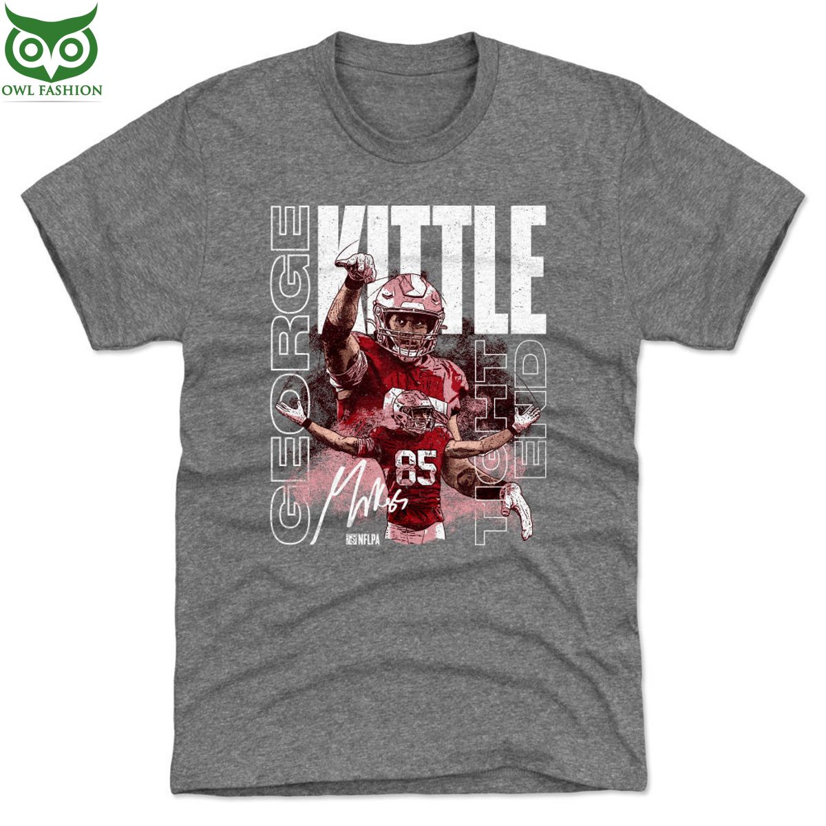 George Kittle t shirt Tight End The details are intricately executed.