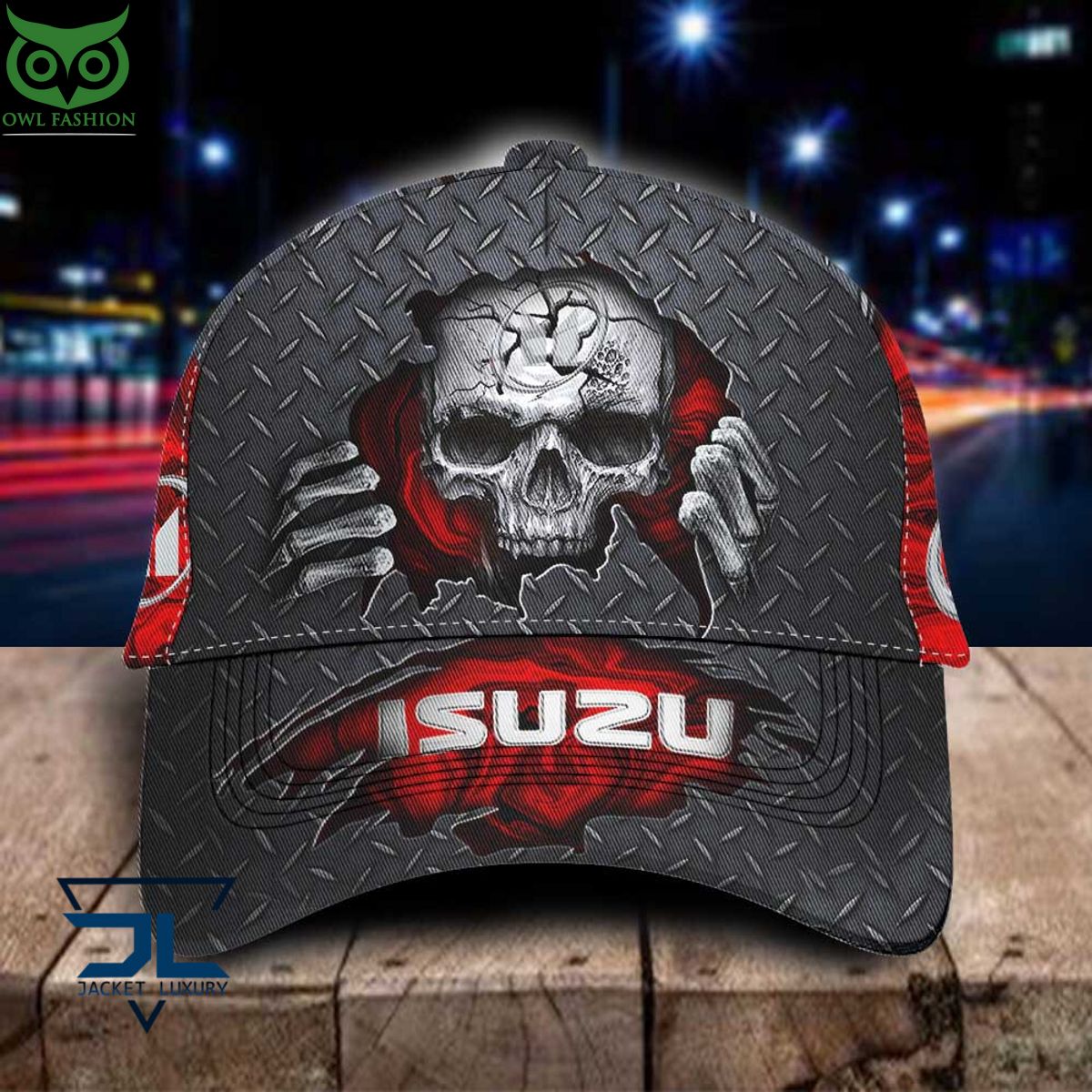 Isuzu Car Skull Metal New Classic Cap Good one dear