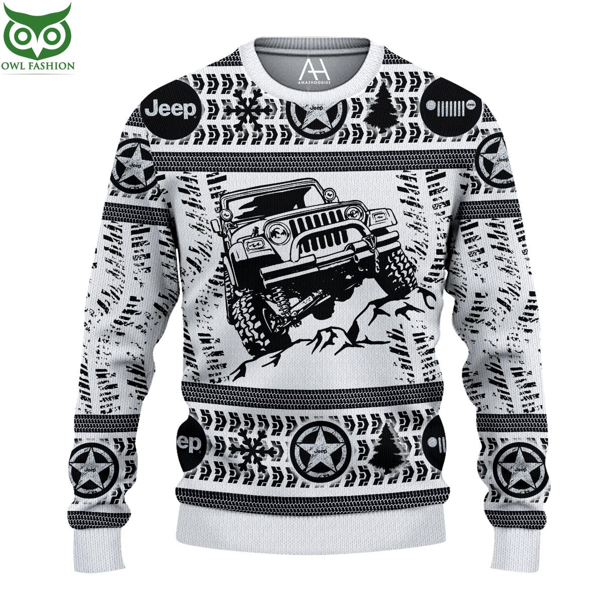Jeep Car Model Ugly Sweater Jumpers Selfie expert