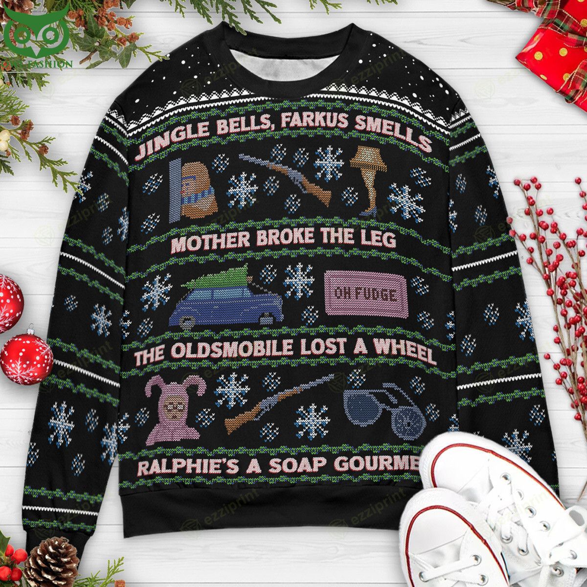 Jinger Bells Farkus smells A Christmas Story Sweater Best couple on earth
