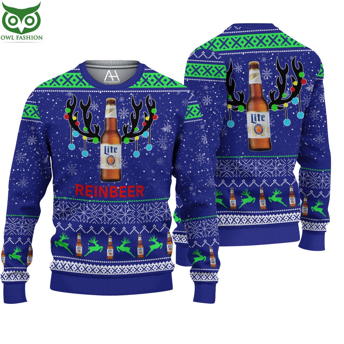 Lite Beer Reinbeer Ugly Sweater Jumpers For Men Out of the world