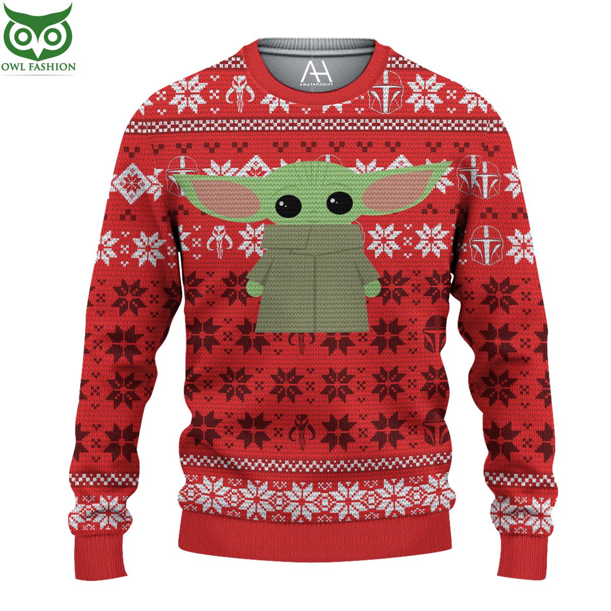 Mandalorian Ugly Sweaters 3D AOP Ugly Sweater Jumper Handsome as usual