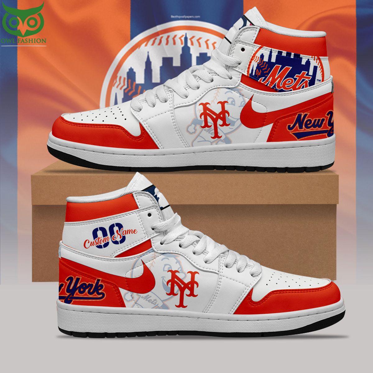 New York Mets MLB Personalized New Max Soul Sneaker - Owl Fashion Shop