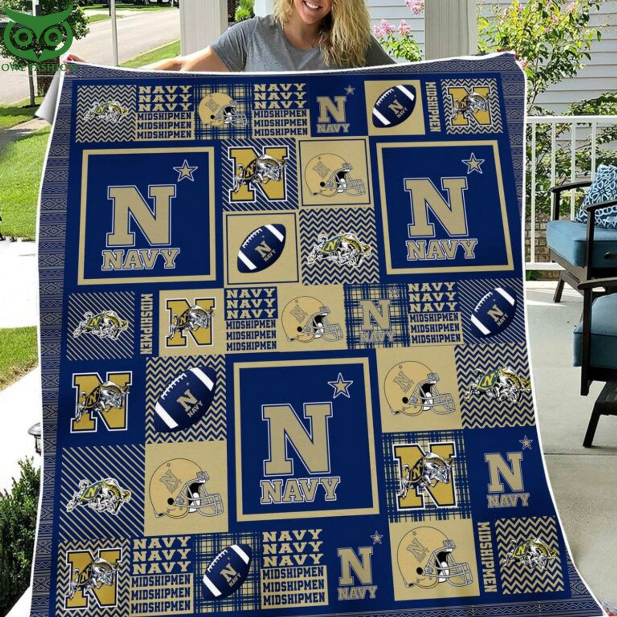 ncaa navy midshipmen football quilt blanket 1 pPYTZ.jpg