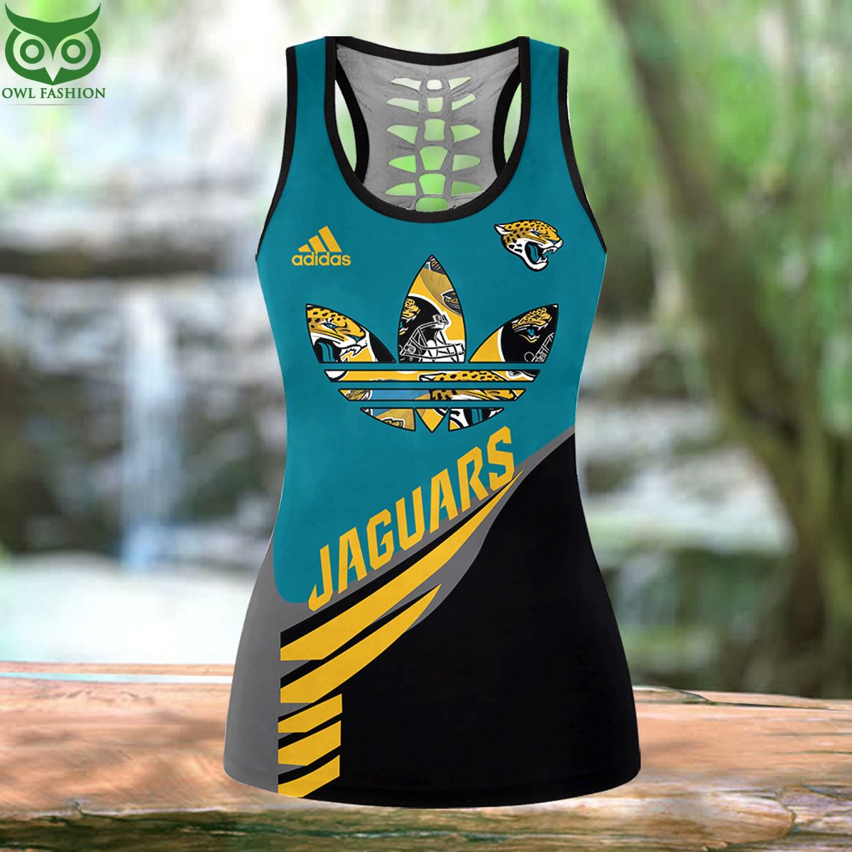 NFL Jacksonville Jaguars with Yellow Louis Vuitton Logo Black Hawaiian Shirt  - Owl Fashion Shop