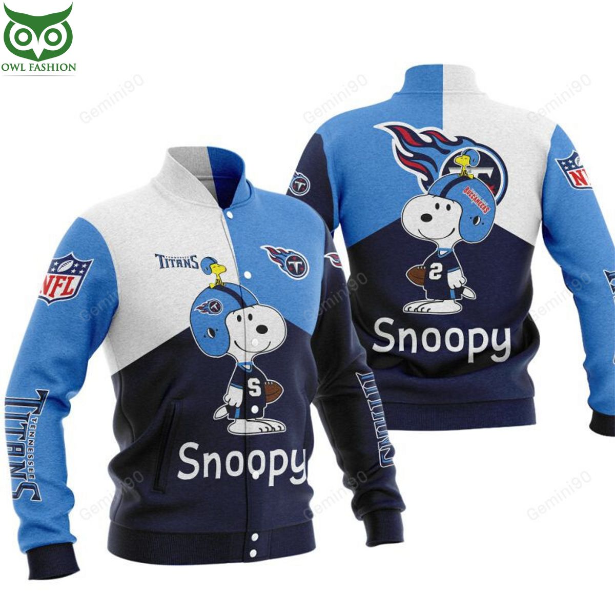 NFL Tennessee Titans Snoopy 3D Hoodie Tshirt Polo - Owl Fashion Shop