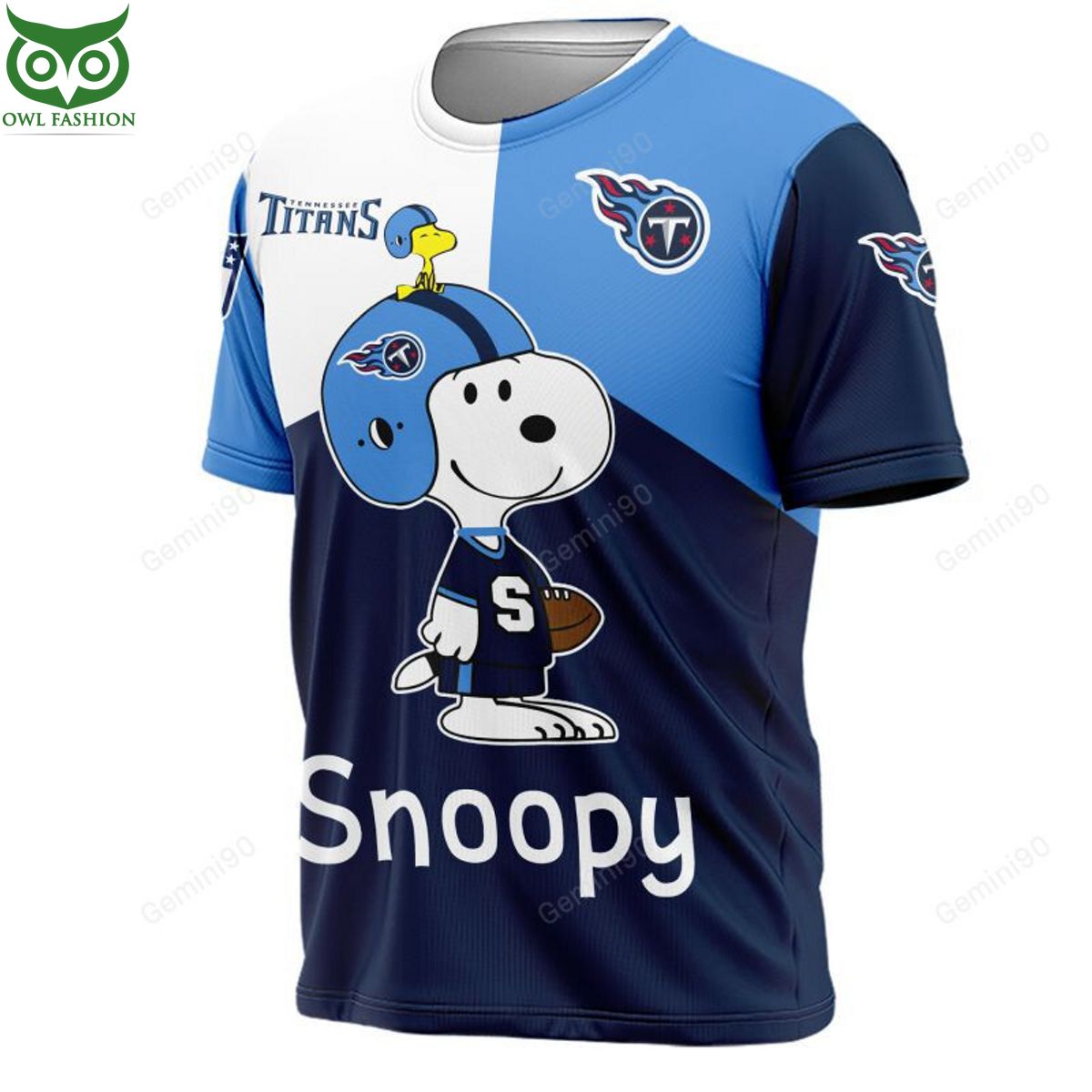 NFL Tennessee Titans Snoopy 3D Hoodie Tshirt Polo - Owl Fashion Shop