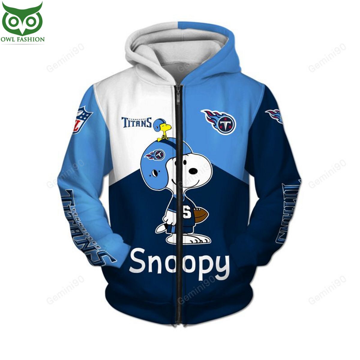 NFL Tennessee Titans Snoopy 3D Hoodie Tshirt Polo - Owl Fashion Shop