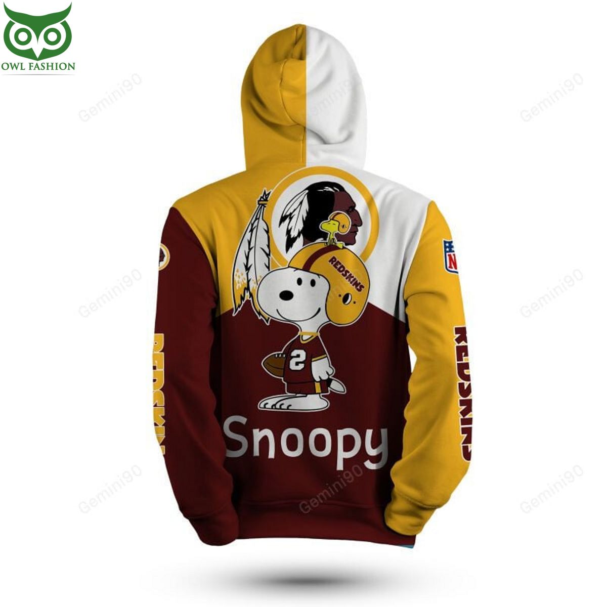 Washington Redskins Hoodie 3D Long Sleeve Pullover new season