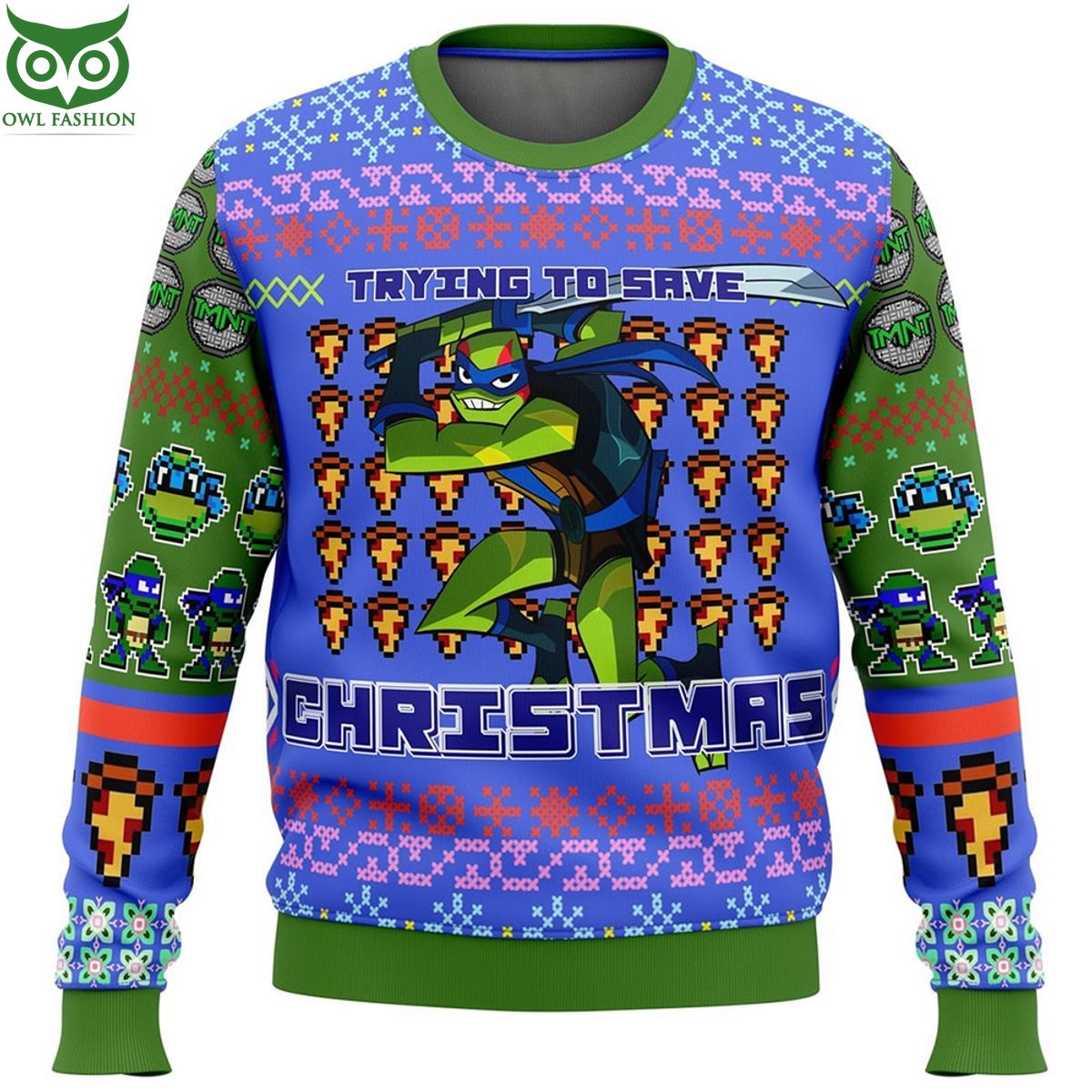 Ninja Turtle Donatello Stick it in your shell Ugly Sweater Jumper Good click