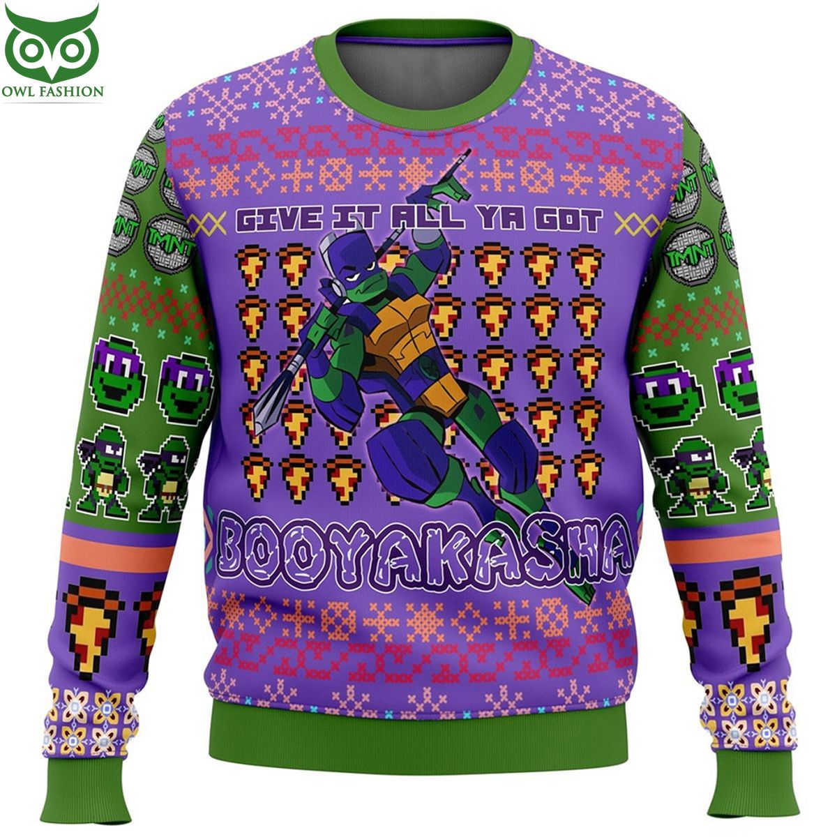 ninja turtle leonardo stick it in your shell ugly sweater jumper 1 TbYpY.jpg