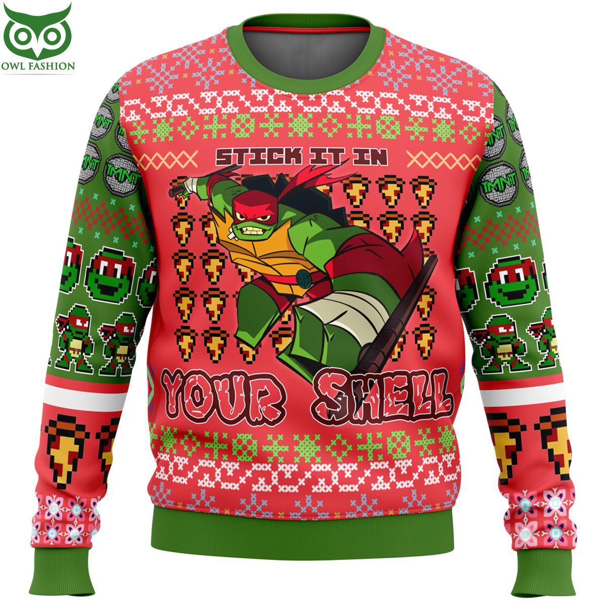 ninja turtle raphael stick it in your shell ugly sweater jumper 1 cEVKI.jpg