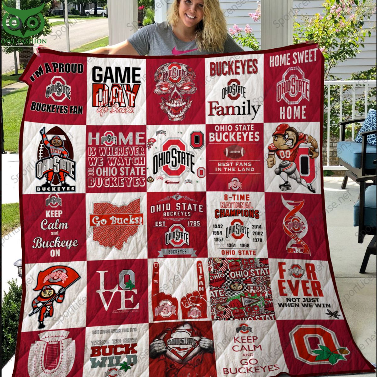 Ohio State Buckeyes NCAA Quilt Blanket Awesome Pic guys