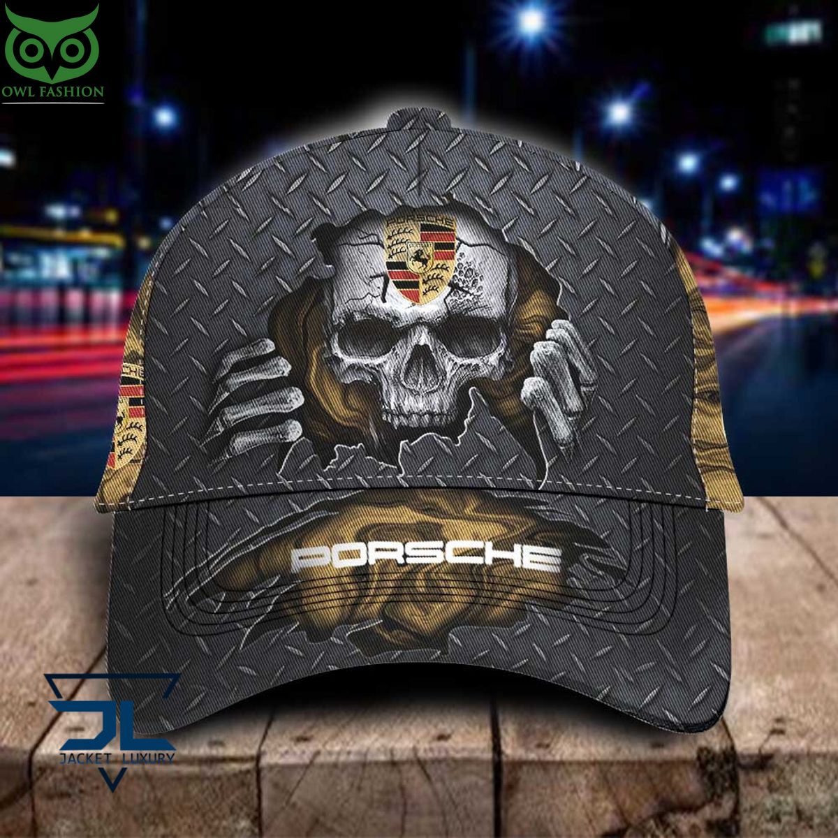 Porsche Metall Skull Classic Cap Natural and awesome