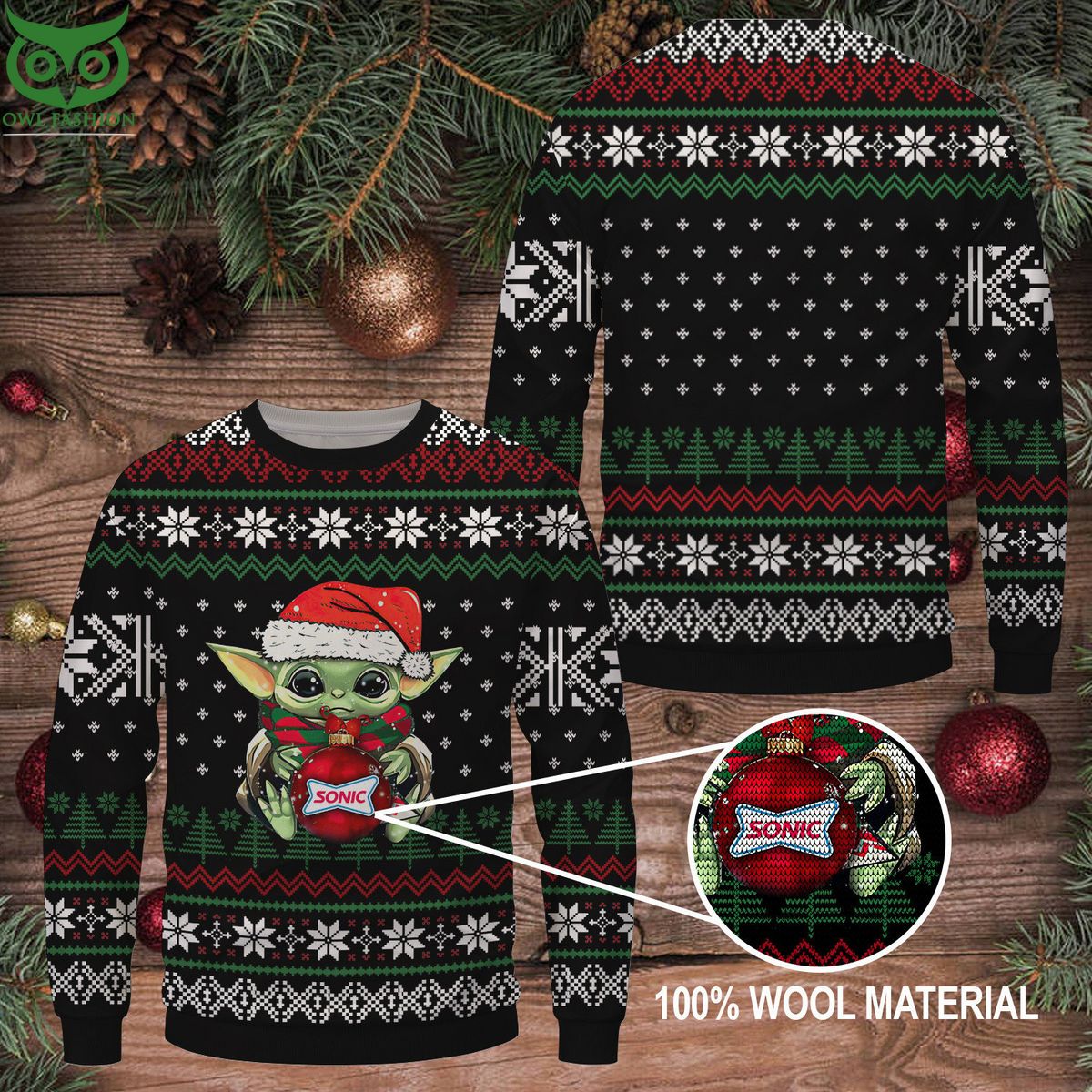 sonic drive in baby Yoda Premium Ugly Sweater The use of space is excellent.