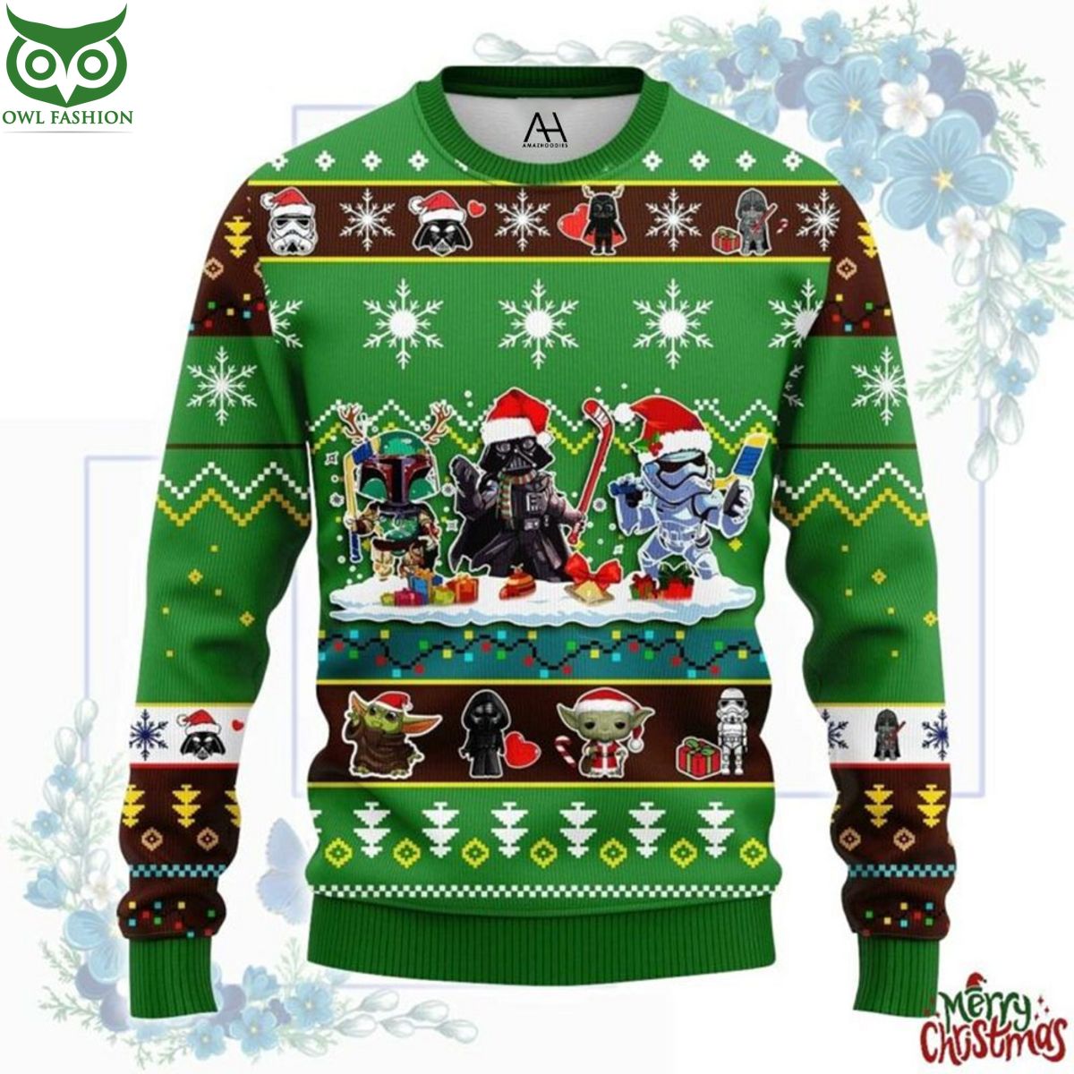 Star Wars Cute Chibi Character Ugly Christmas Sweater Jumper Looking so nice
