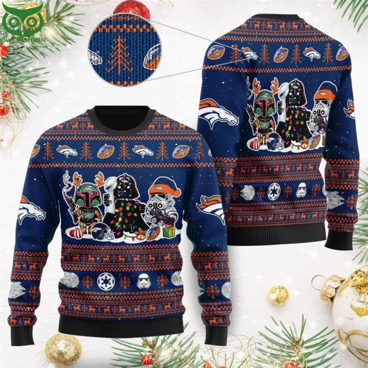 NFL, Sweaters, Denver Broncos Ugly Christmas Sweater