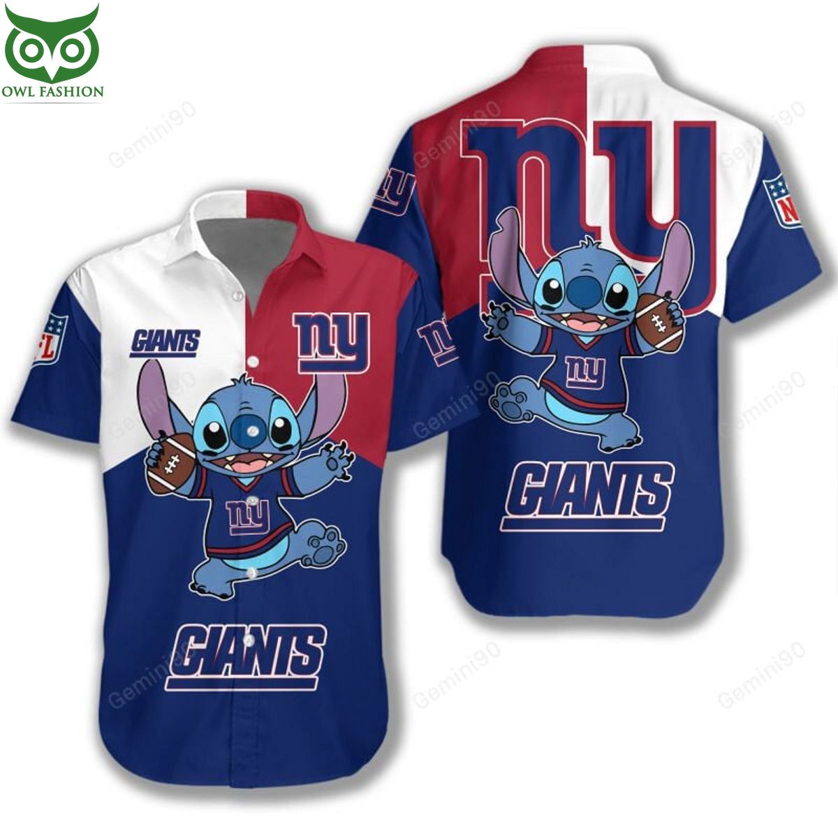 Personalized New York Giants Mascot 3D NFL Baseball Jersey Shirt