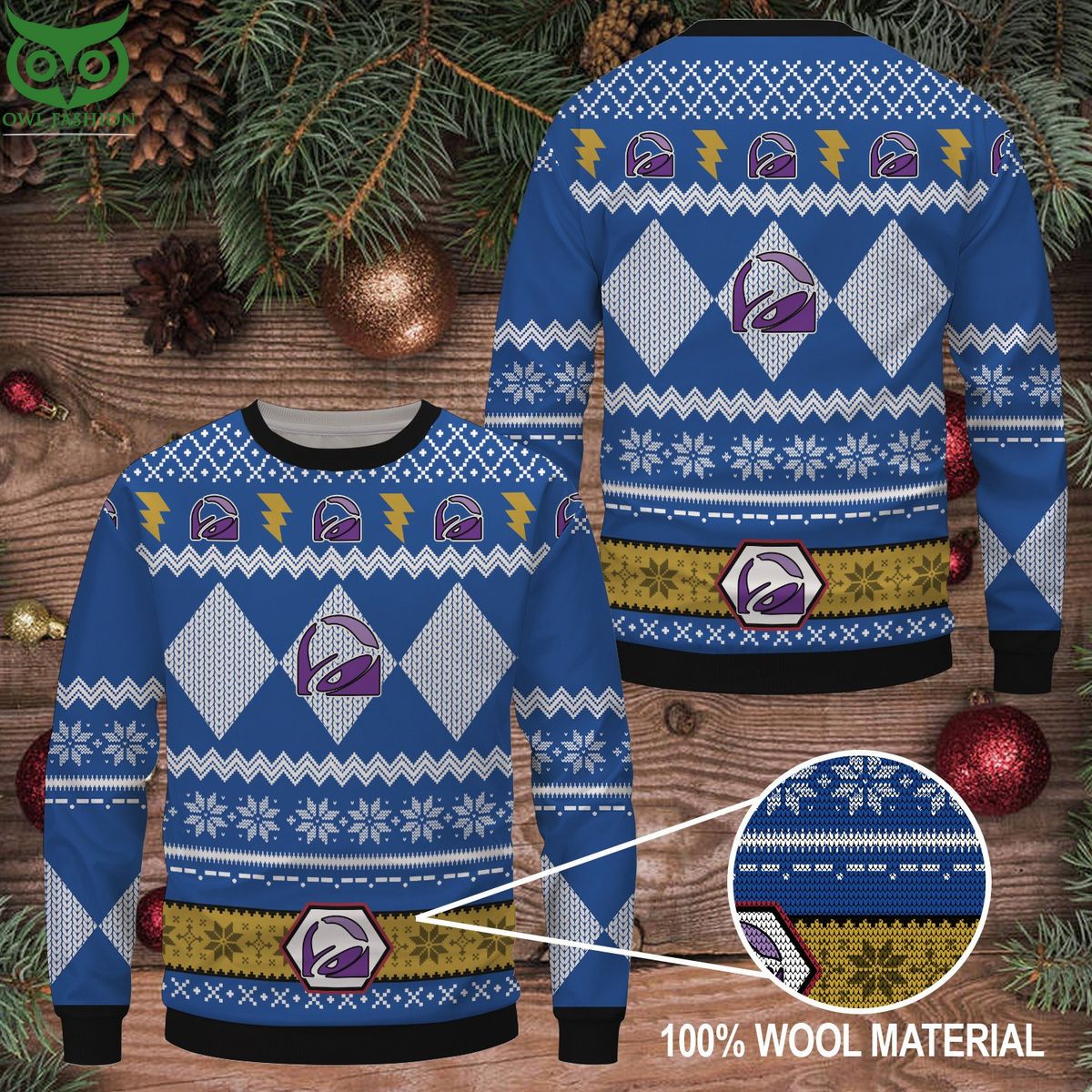 taco bell christmas premium Ugly Sweater Impressive picture.