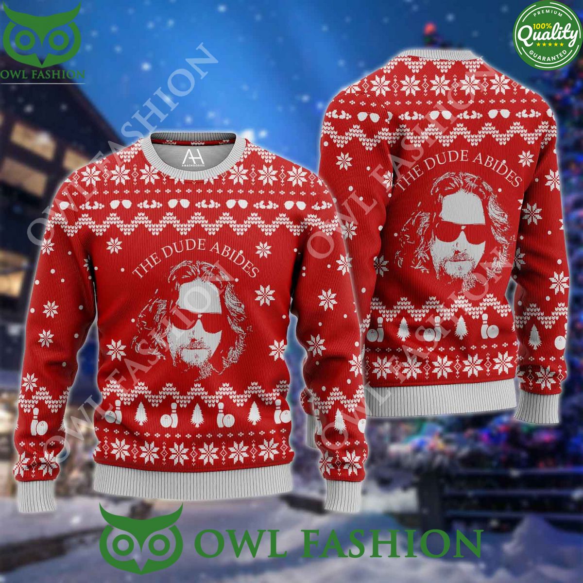 the big lebowski the dude abides ugly christmas sweater 3d aop ugly sweater christmas 1 7895n.jpg