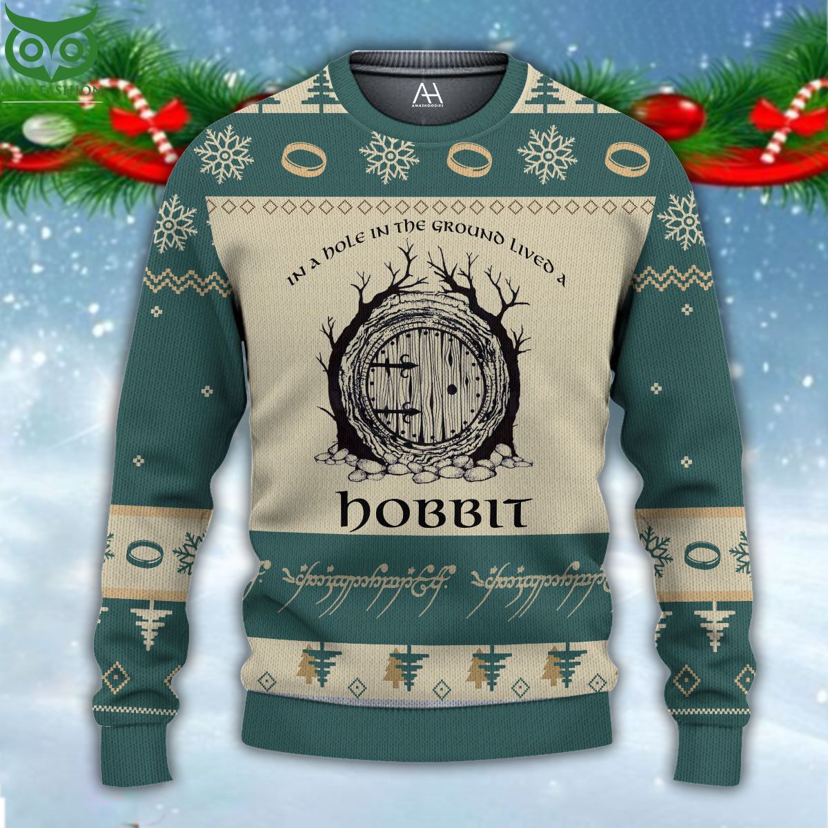 The Hobbit Ugly Sweater Merry Christmas Cuteness overloaded