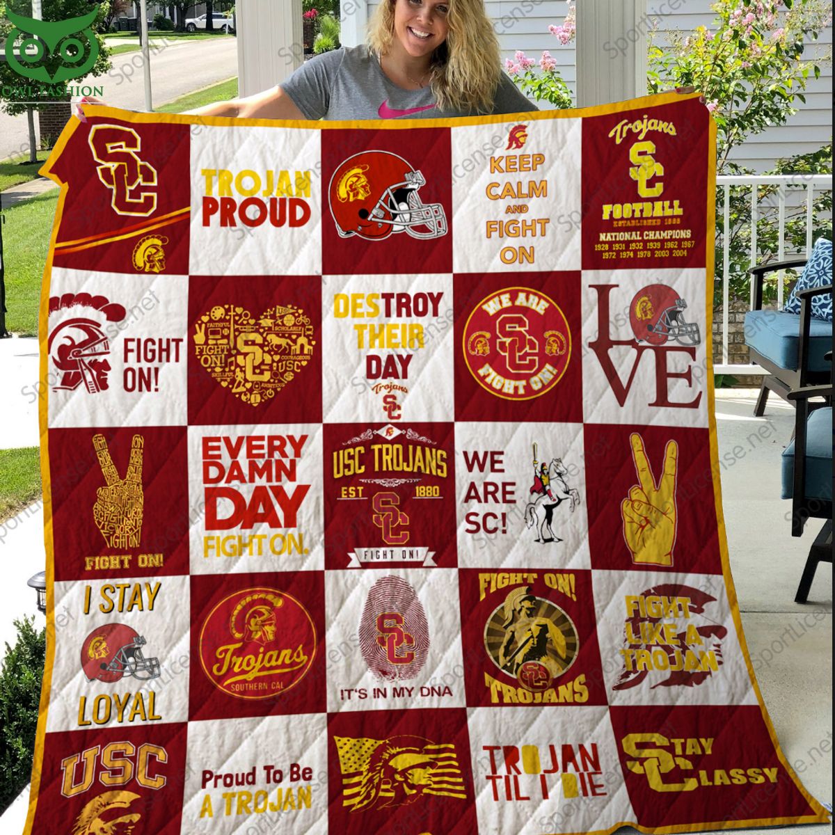USC Trojans NCAA Quilt Blanket Oh my God you have put on so much!
