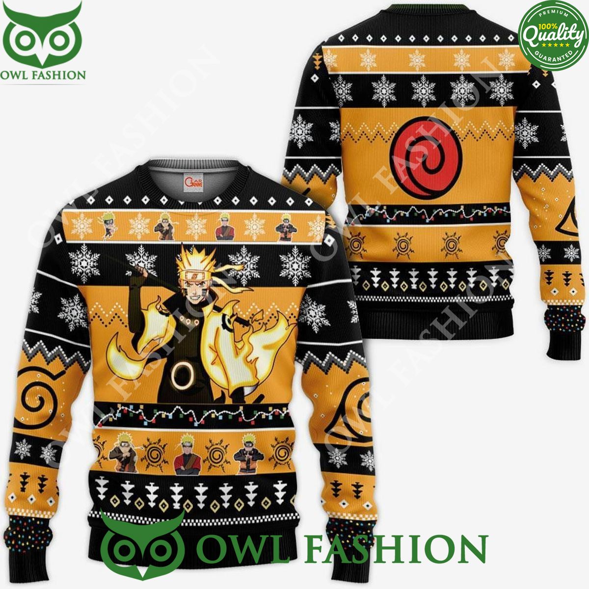 Anime Bijuu Kyubi Ugly Christmas Sweater Custom Xmas Gifts You look lazy