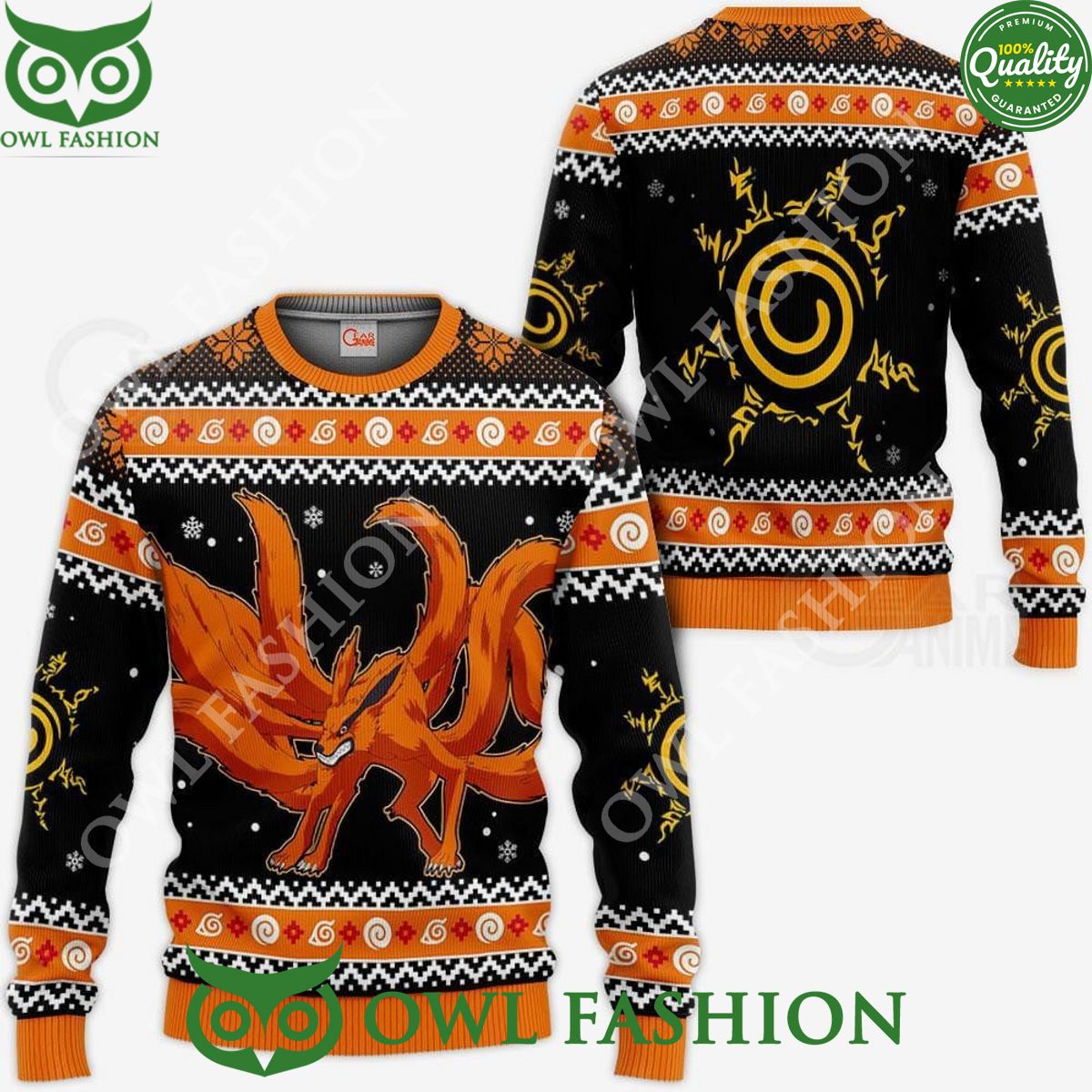 Anime Kurama Nine Tails Ugly Christmas Sweater Xmas Gift Studious look