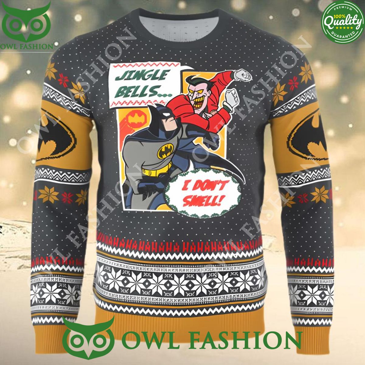 Batman ‘I Don’t Smell’ Christmas Ugly Sweater Jumper Looking so nice