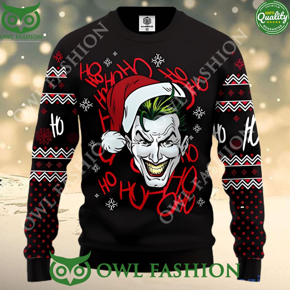 Black Joker Classic Ugly Christmas Sweater Jumper You are always best dear