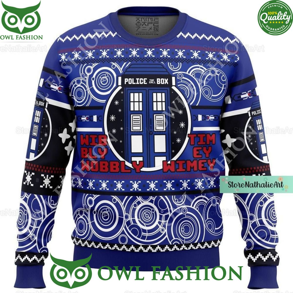 Christmas Doctor Who Sweater Jumper Holiday Sweater Eye soothing picture dear