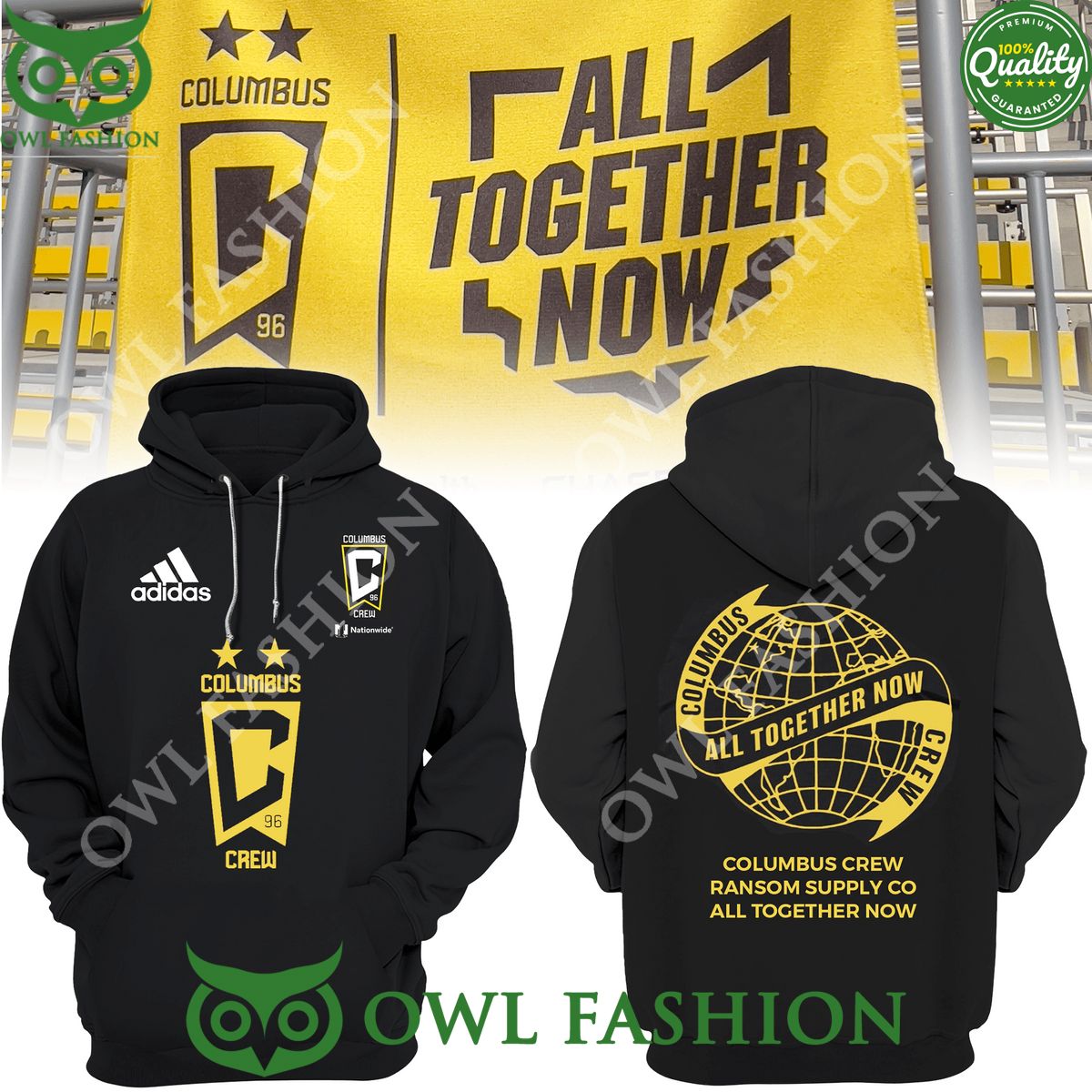 Columbus Crew ALL TOGETHER NOW MLS Major League Soccer Hoodie Joggers Heroine