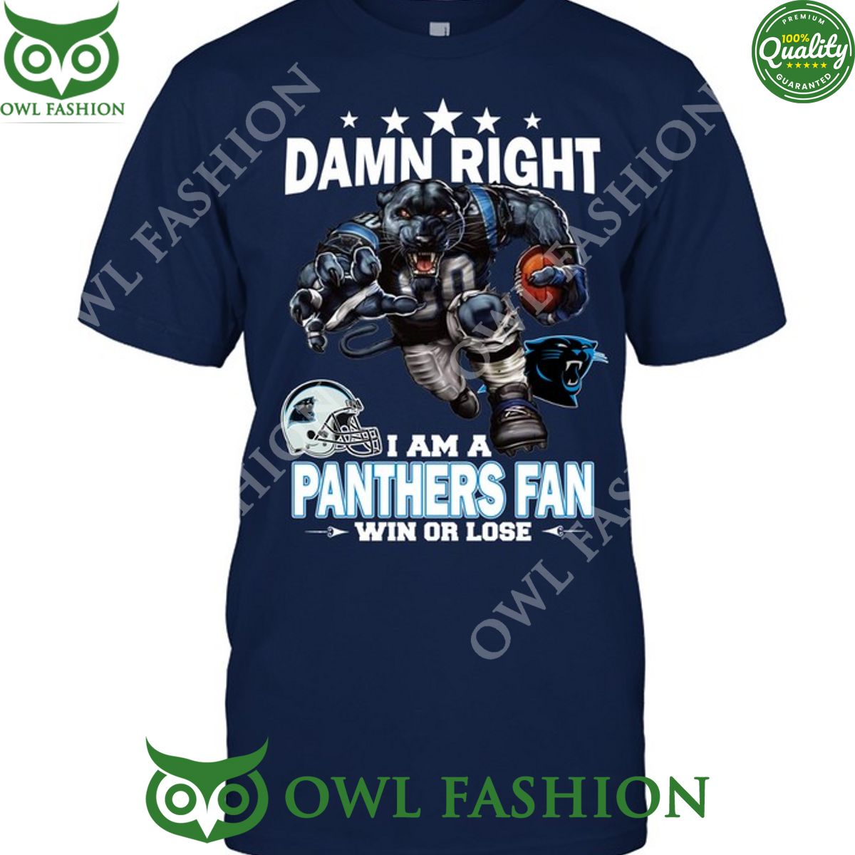 Damn Right Carolina Panthers NFL Fan Win or lose t shirt Ah! It is marvellous