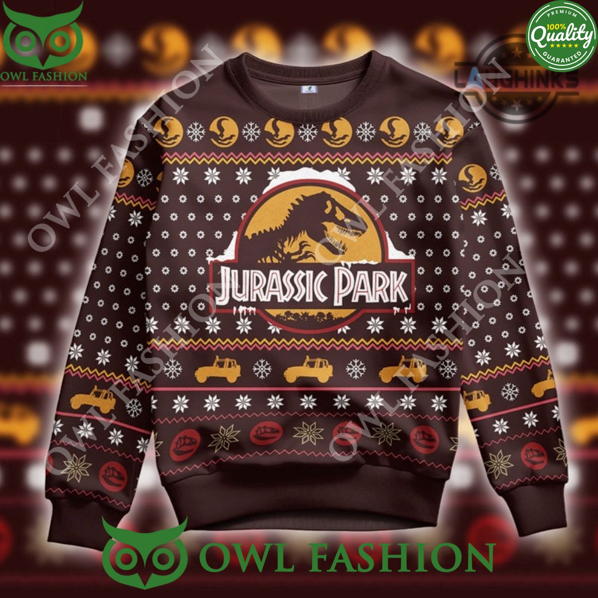 dinosaur jurassic park ugly christmas sweater aop jumper 1 vACl4.jpg