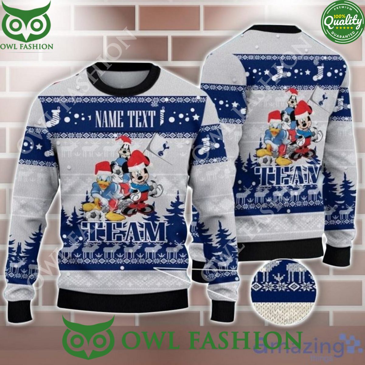 disney team tottenham hotspur fc customized ugly christmas sweater jumper 1 fzyRA.jpg