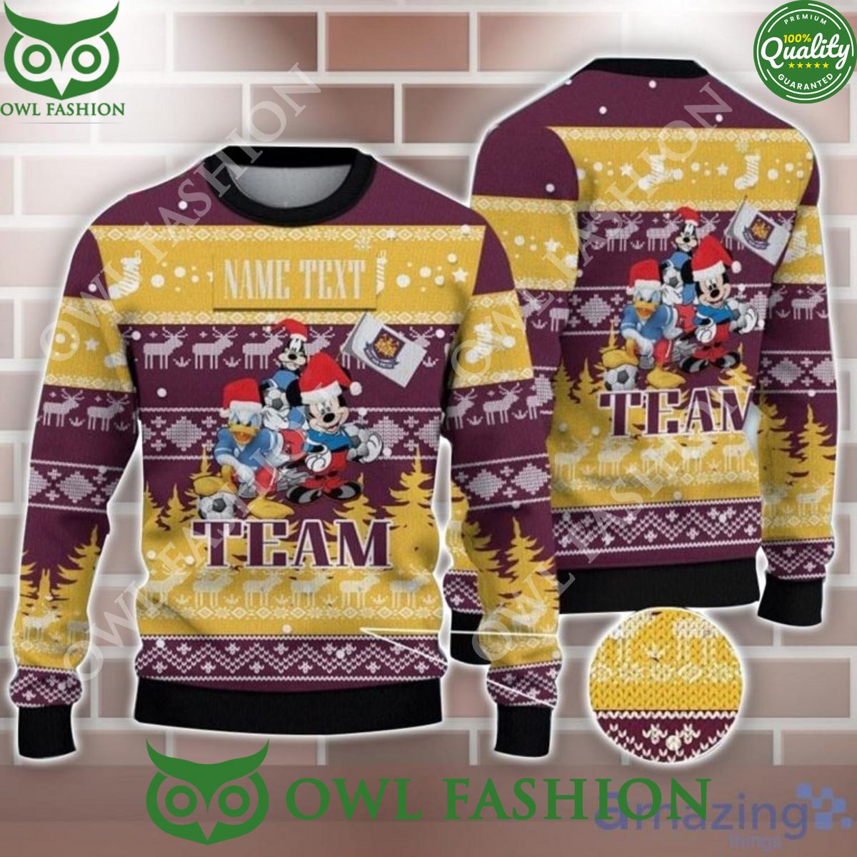 disney team west ham united fc customized ugly christmas sweater jumper 1 uyBGj.jpg