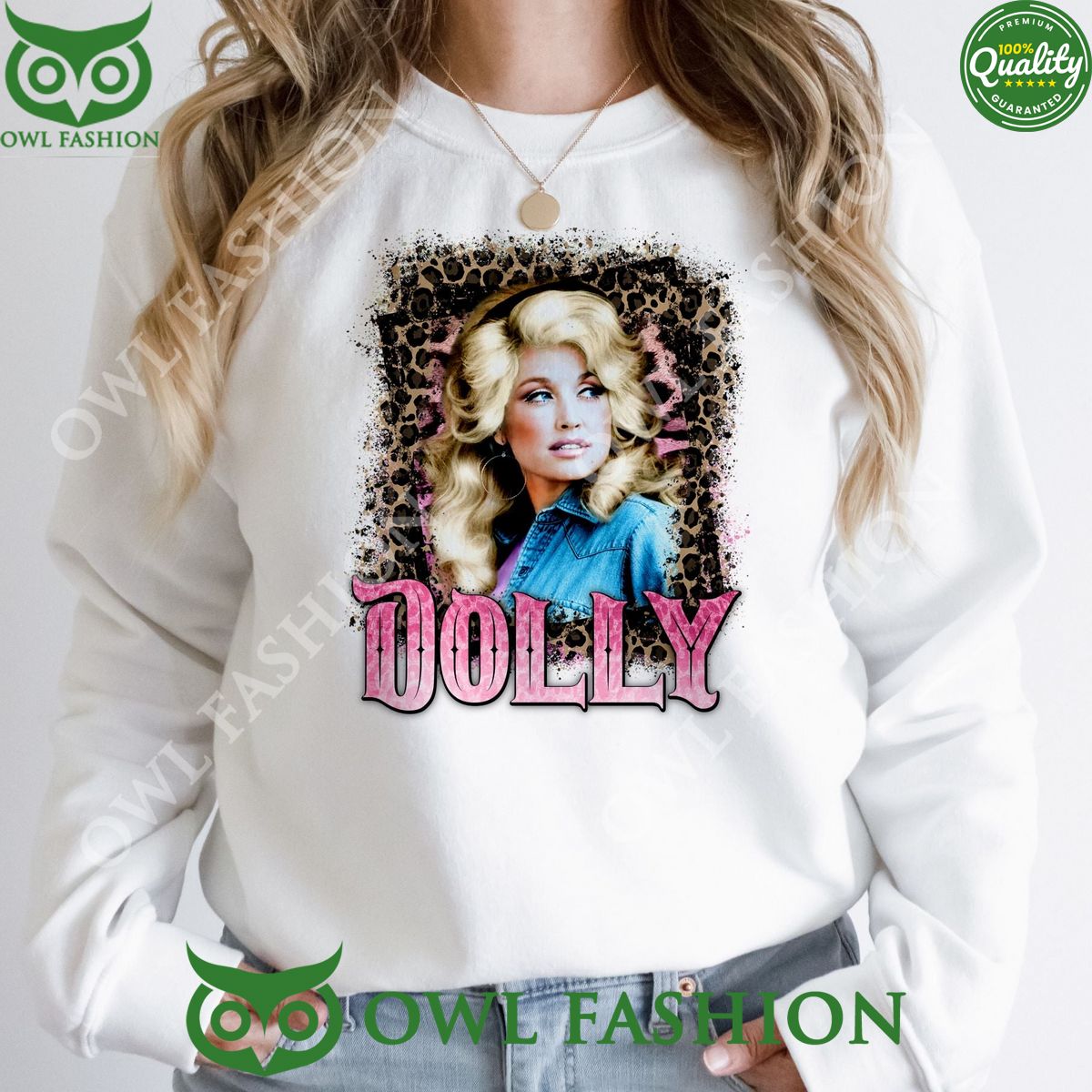 Dolly Parton Leopard Limited 2D Sweatshirt It's so aesthetically pleasing.