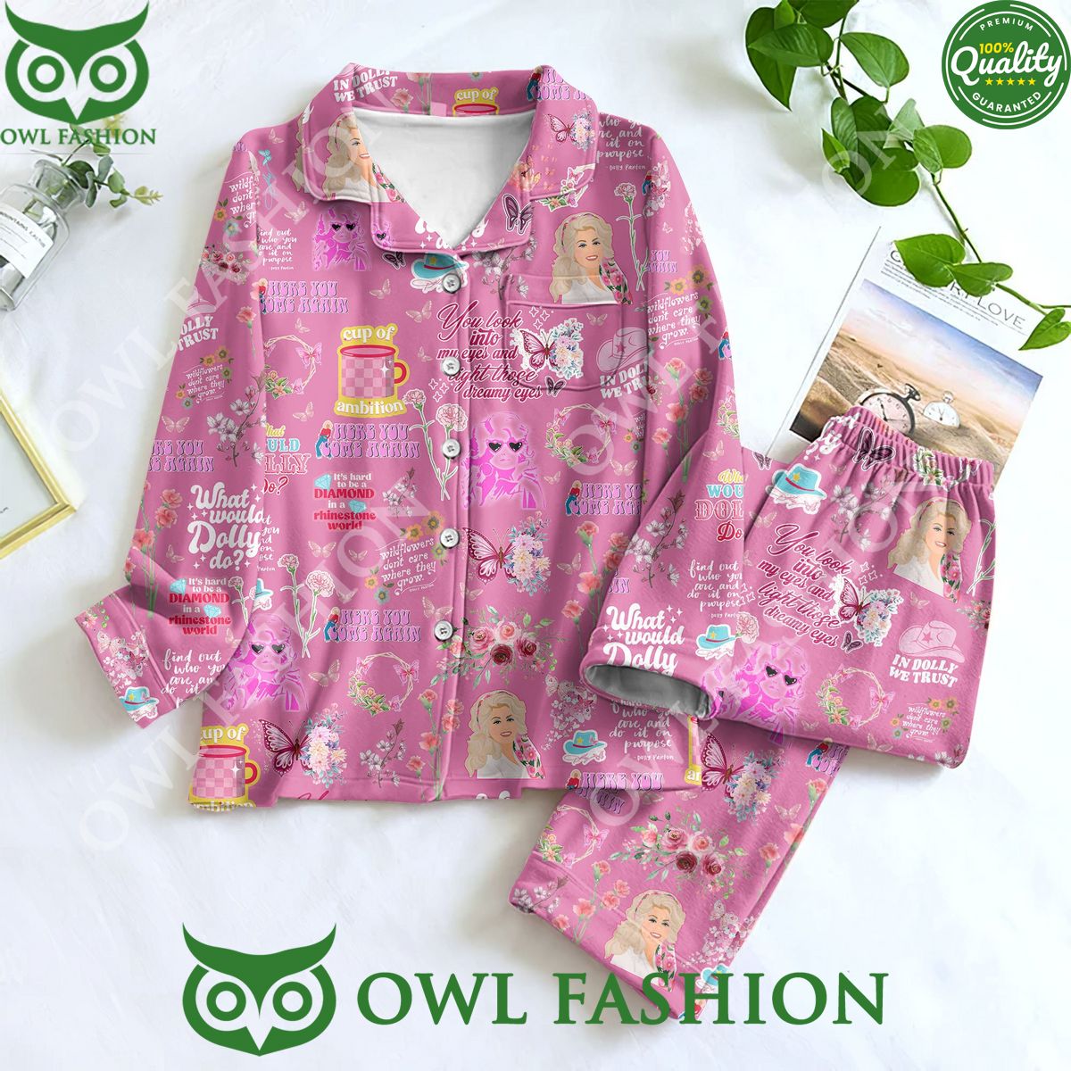 Dolly Pink Christmas Pajamas Set Nice place and nice picture