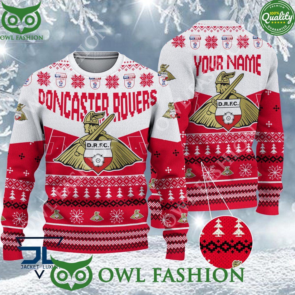 doncaster rovers efl 2023 custom ugly christmas sweater jumper 1 JzGZR.jpg