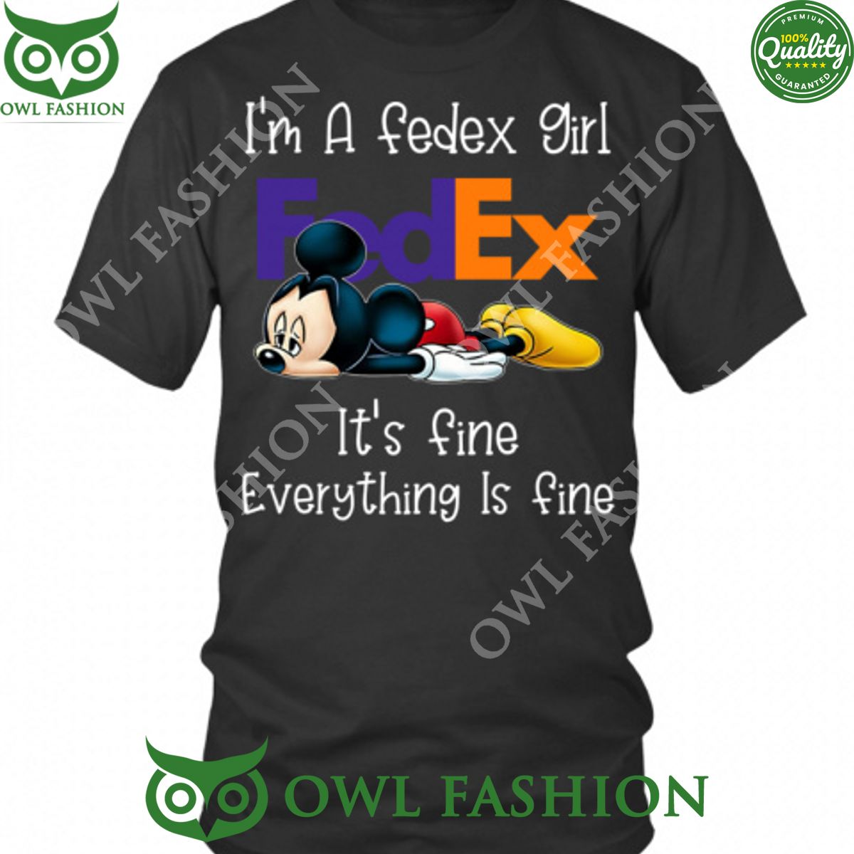 Fedex girl Mickey Fine everything t shirt Christmas You look elegant man