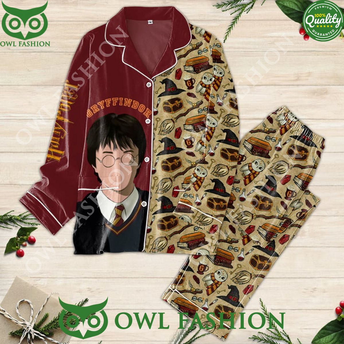 Gryffindor Harry Porter Christmas Pajamas Set Ah! It is marvellous