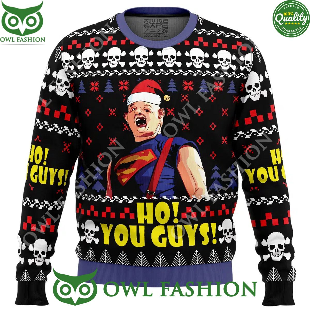 Ho You Guys The Groonies Ugly Christmas Sweater Jumper You look too weak