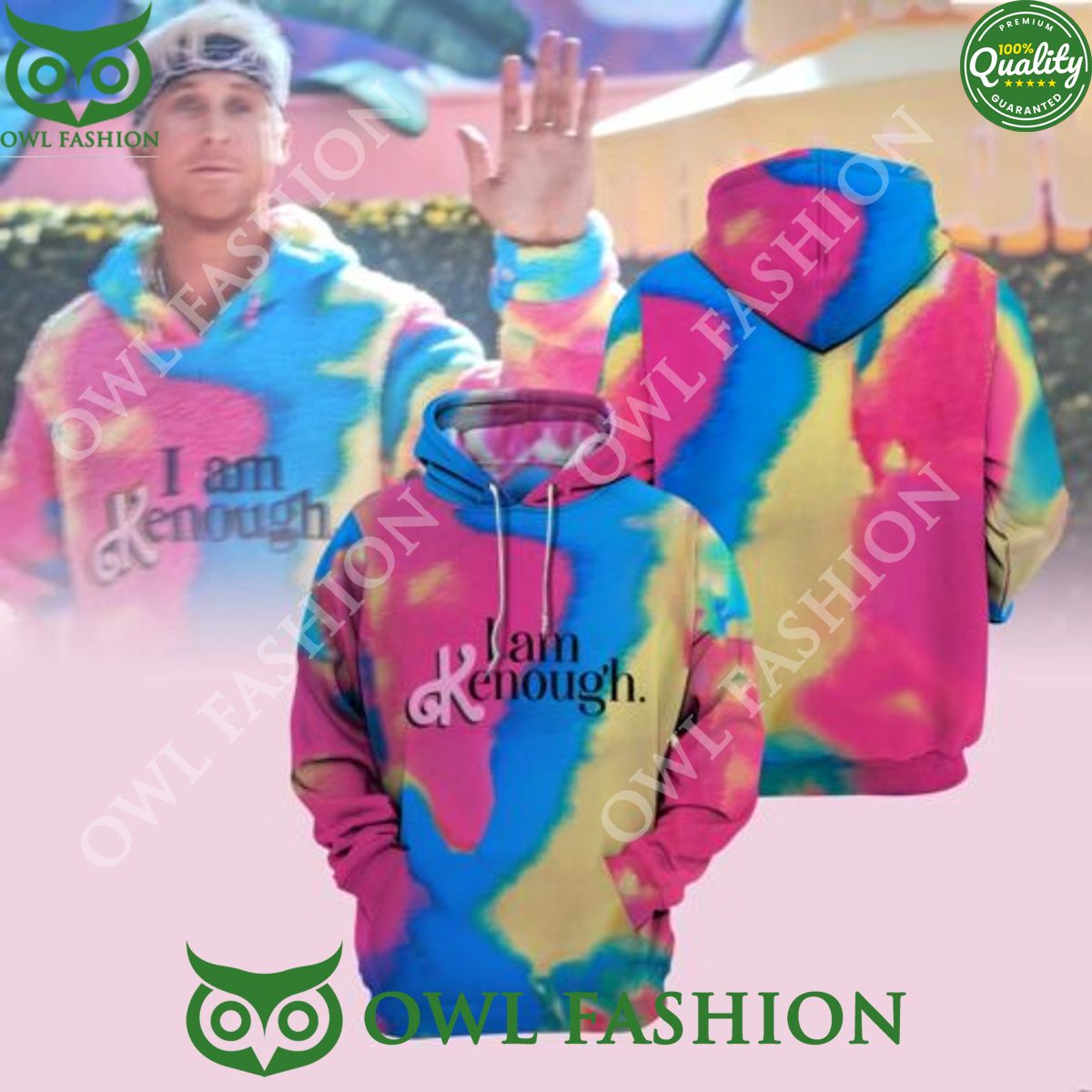 I Am Kenough Movie 3D Aop Hoodie The use of contrast is striking.