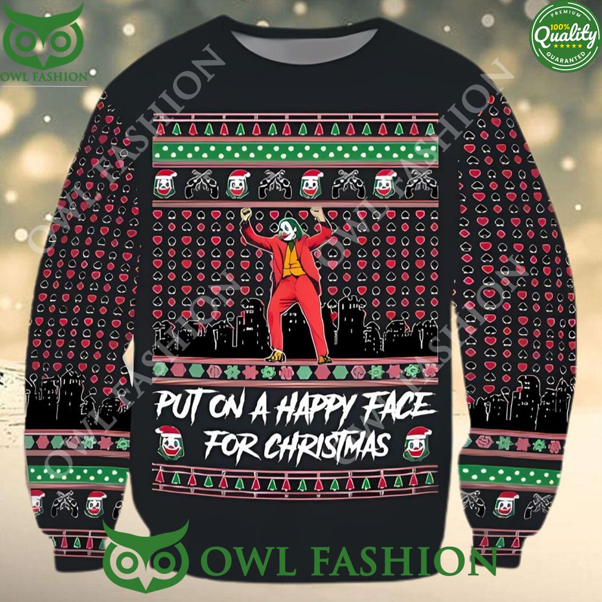 joker put on a happy face for christmas sweater jumper black 1 88esa.jpg