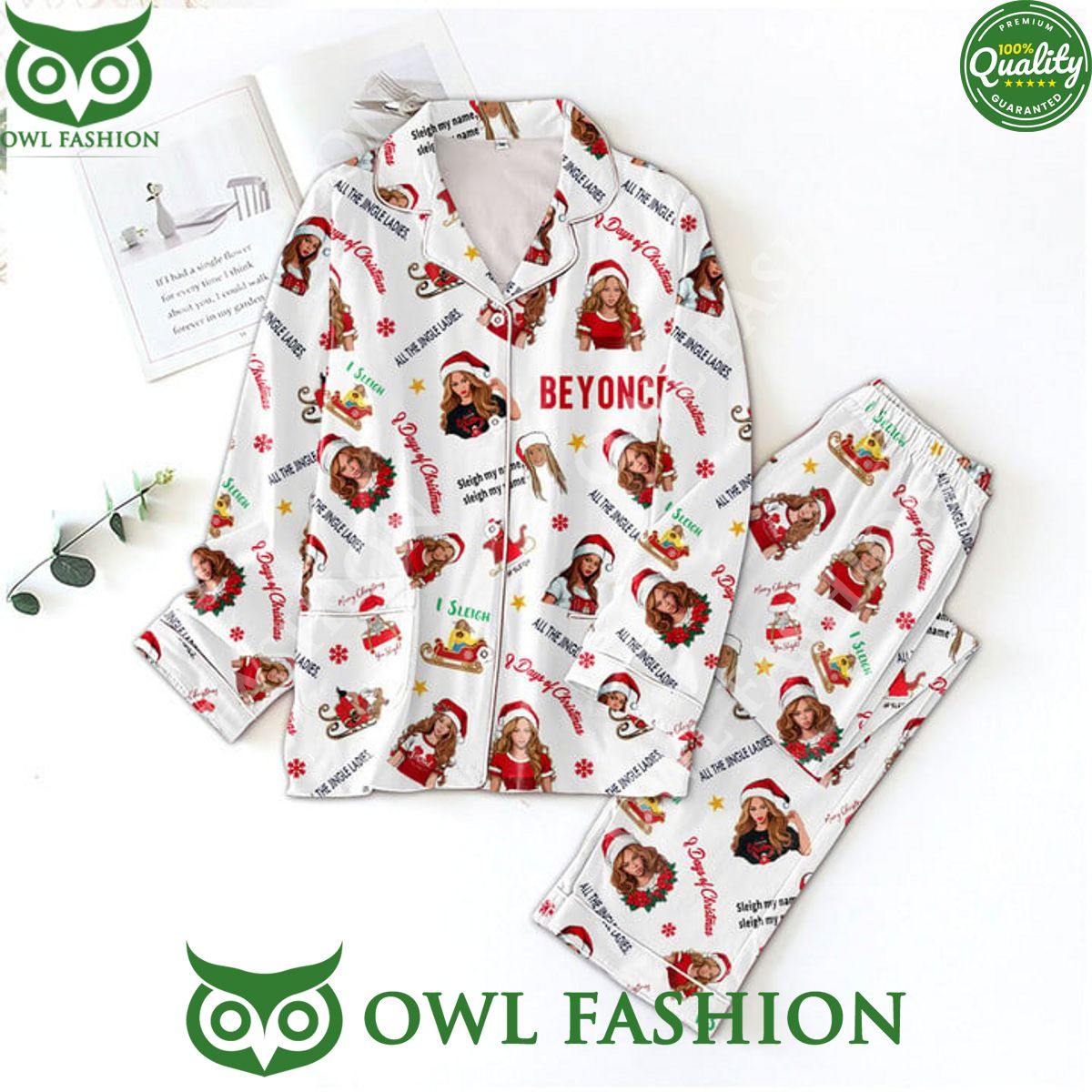 limited beyonce christmas pajamas set queen bey 1 J251i.jpg