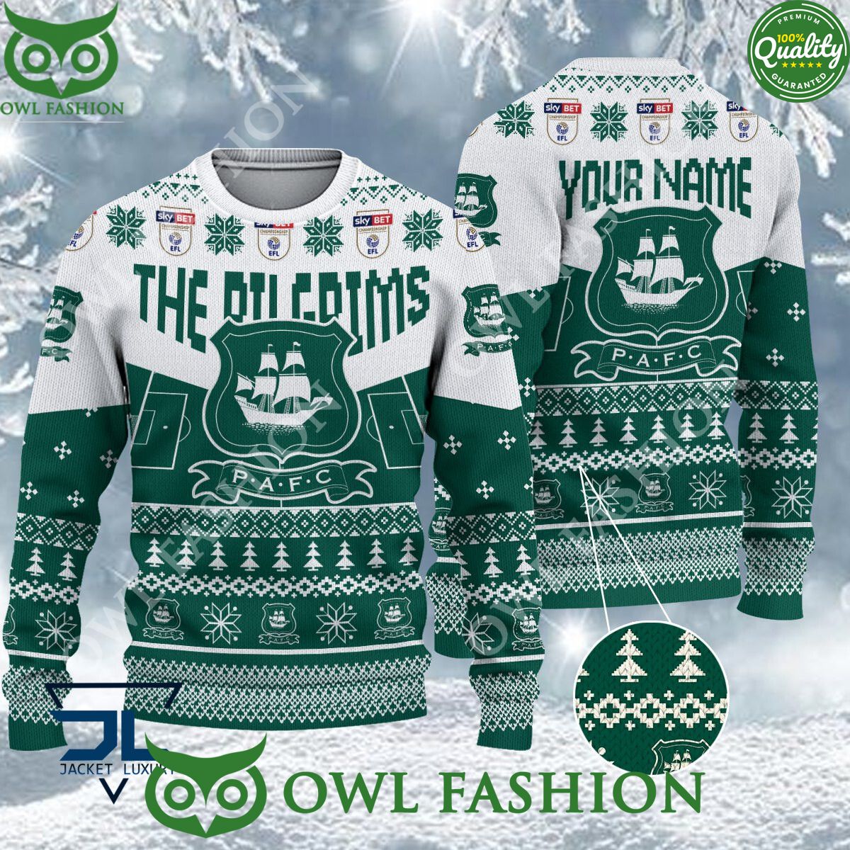 limited plymouth argyle f c efl design for fans ugly sweater jumper 1 GSdUH.jpg