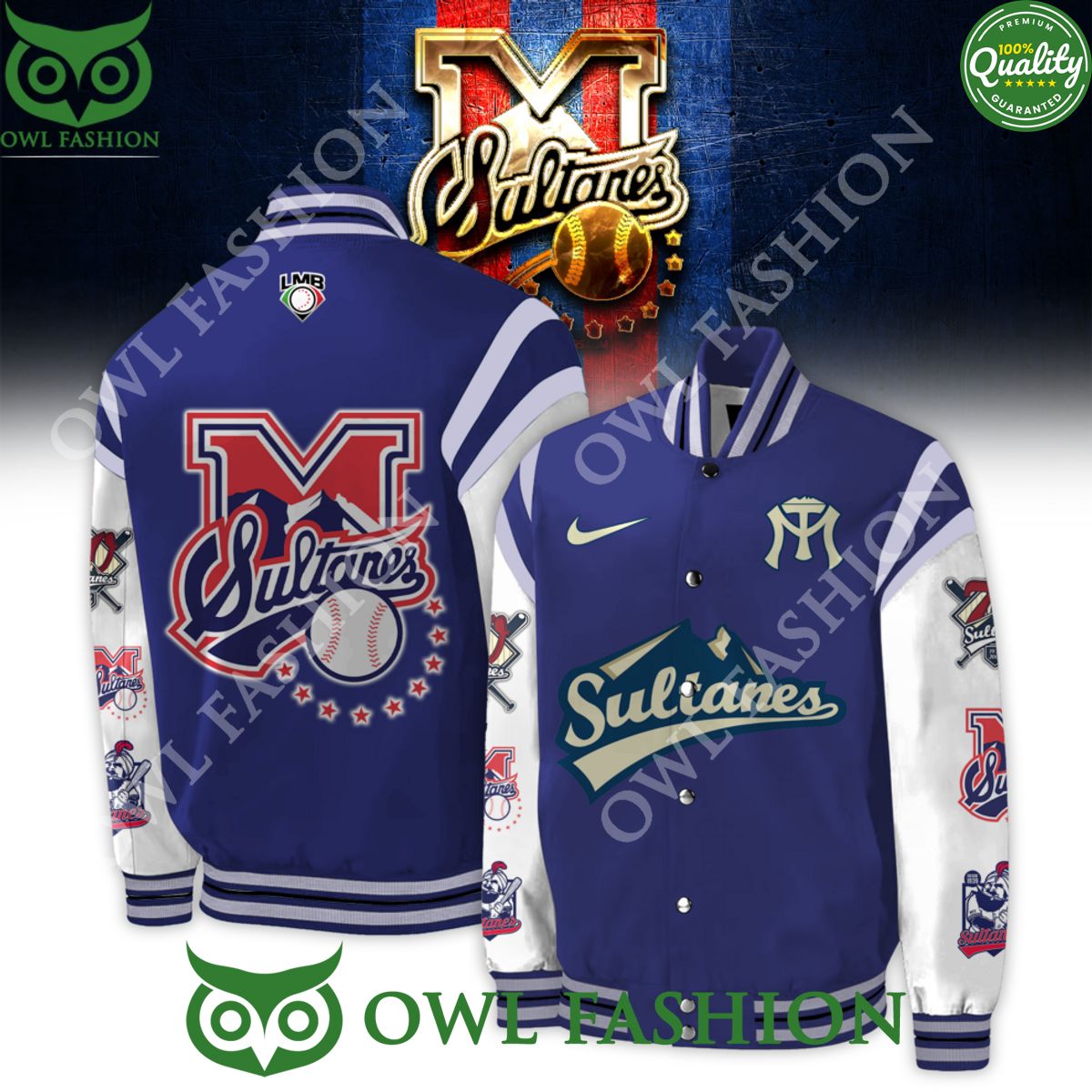 LMB Sultanes de Monterrey Baseball Varsity Jacket You look elegant man