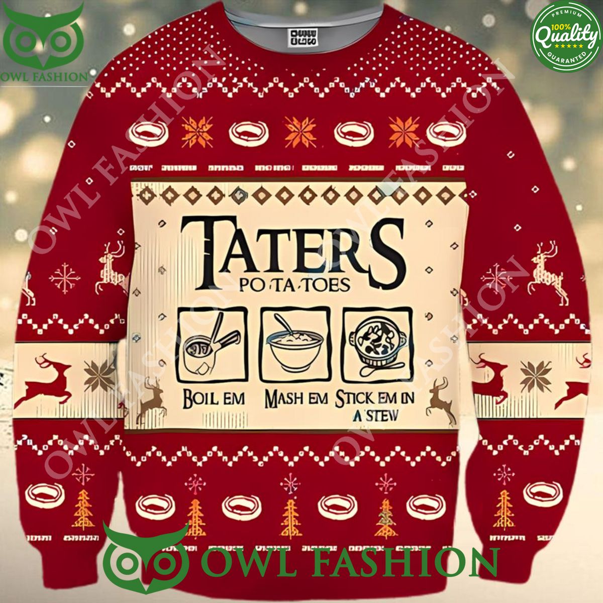 lord of the rings taters potatoes red ugly christmas sweater jumper 1 Qqdjh.jpg